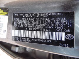 2005 Toyota Camry SE Gray 2.4L AT #Z24566